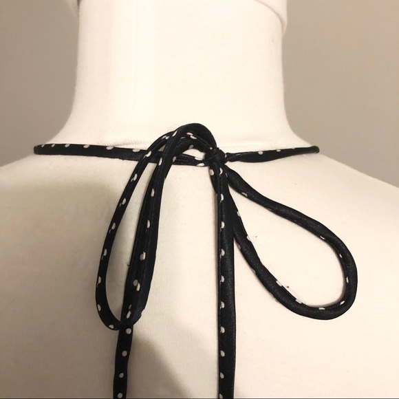 Vintage Polka Dot Halter Dress Retro 90s - Picture 2 of 7